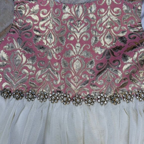 American Princess Size 4 Girls Shimmer Tulle Party Dress Ruffle Frilly - Picture 2 of 3